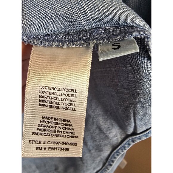 Cloth & Stone Shirred Buttondown Shirt women's size small - Picture 6 of 8